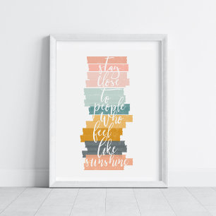 Affiche Citation Motivationnelle Pastel Coloris Art