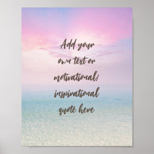 Affiche Citation Motivationnelle Pastel Dream Beach sur me