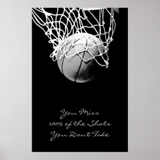 Affiche Citation Motivationnelle Pop Art Basketball Imprim