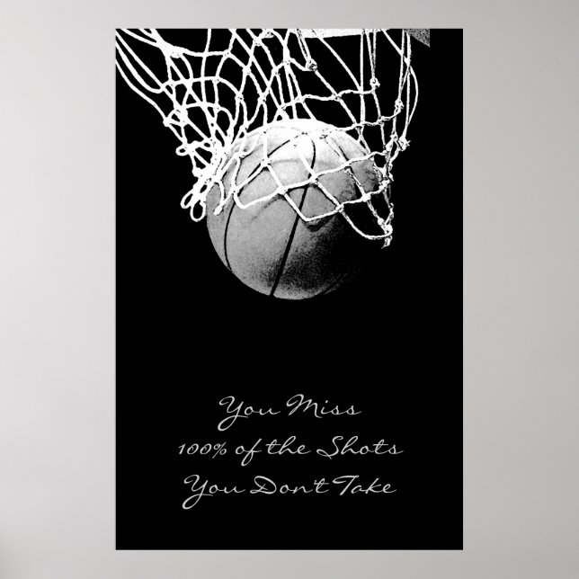 Affiche Citation Motivationnelle Pop Art Basketball Imprim (Devant)