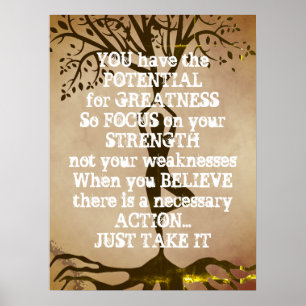 Affiche Citation Motivationnelle Pour La Force