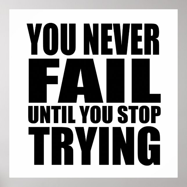 Affiche Citation motivationnelle réussie (Devant)