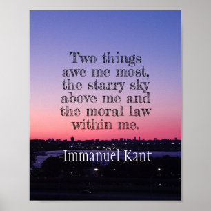 Affiche Citation Motivationnelle Sunset Kant Awe