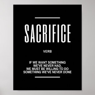 Affiche Citation Motivationnelle Sur Le Sacrifice