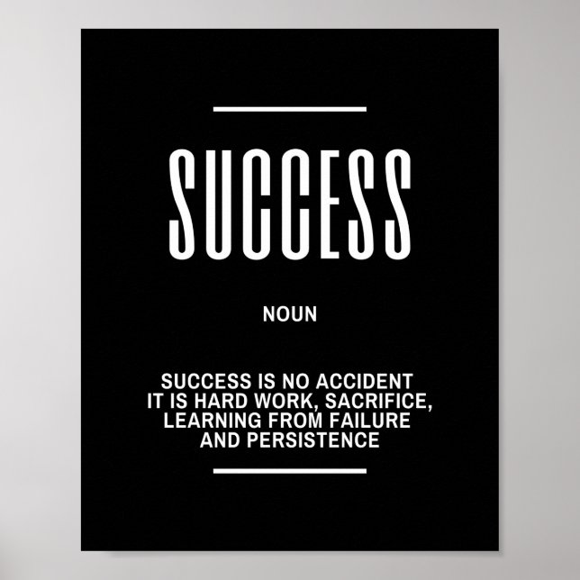 Affiche Citation Motivationnelle Sur Le Succès (Devant)