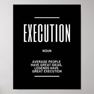 Affiche Citation Motivationnelle Sur L'Exécution