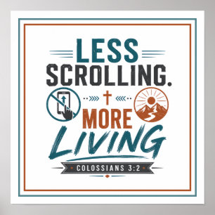 Affiche Citation Motivationnelle Vivre Plus Que Scroller