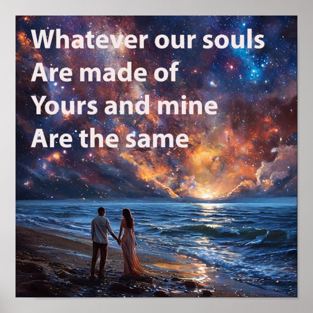 Affiche 💞 Citation murale d'amour de couple romantique po (Devant)