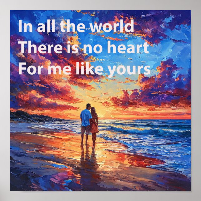 Affiche 🌹 Citation murale de couple de la Saint-Valentin  (Devant)