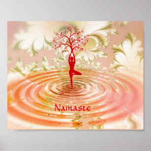 Affiche Citation Namaste Arbre de Vie Yoga Zen