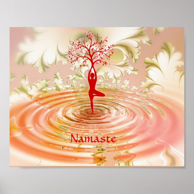 Affiche Citation Namaste Arbre de Vie Yoga Zen (Devant)