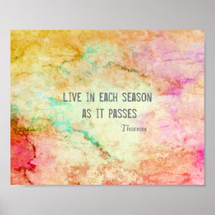 Affiche Citation nature Thoreau aquarelle