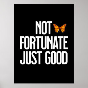 Affiche Citation Papillon Monarch 'Pas De Chance, Simpleme