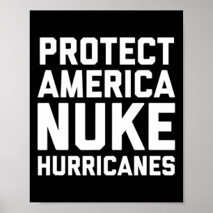 Affiche Citation patriotique Protéger l'Amérique Ouragan N