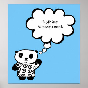 Affiche Citation permanente bouddhiste Pandy le Panda