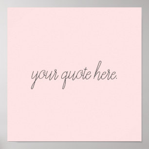 Affiche Citation personnalisée de script élégant