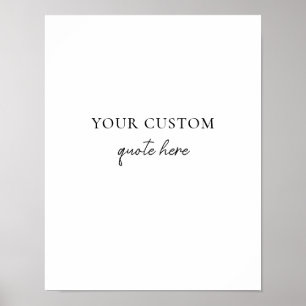 Affiche Citation personnalisée élégante et minimaliste