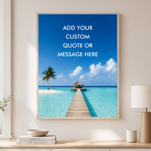 Affiche Citation Personnalisée – Paradis Tropical de la Pl