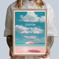 Citation Personnalisée – Parasol Rose de Plage