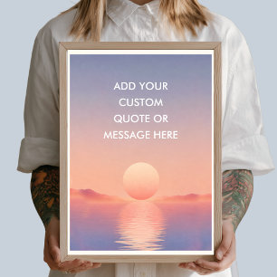 Affiche Citation Personnalisée – Paysage Surréaliste d'Océ