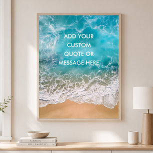 Affiche Citation Personnalisée – Plage Océan Turquoise
