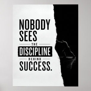 Affiche Citation Personne Ne Voit La Discipline Derrière L