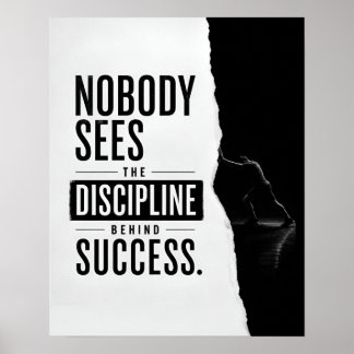 Affiche Citation Personne Ne Voit La Discipline Derrière L