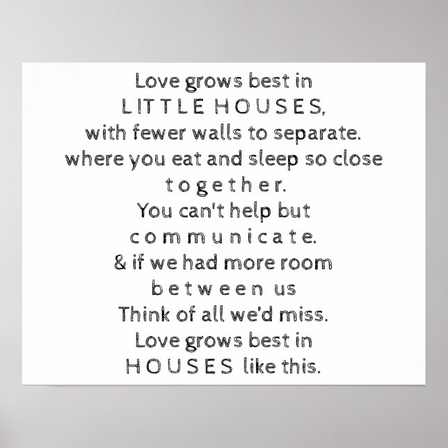 Affiche Citation Petites Maisons (Devant)