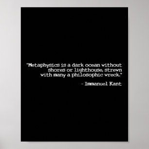 Affiche Citation Philosophie Et Métaphysique Emmanuel Kant