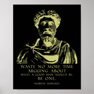 Affiche Citation Philosophique Sayings stoïques Marcus Aur