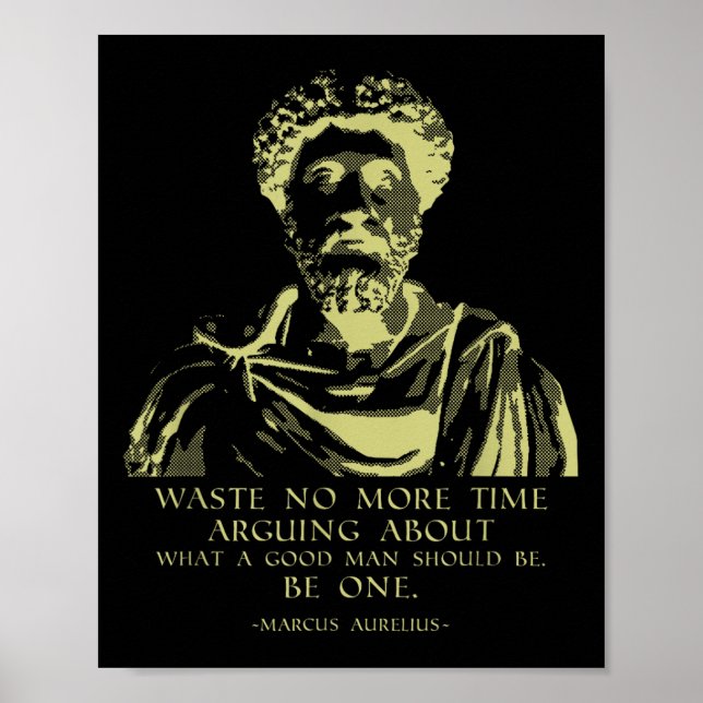 Affiche Citation Philosophique Sayings stoïques Marcus Aur (Devant)