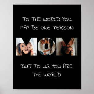 Affiche Citation photo personnalisée Mur Art Imprimer