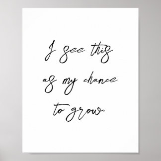 Affiche Citation positive de l'énoncé de succès de l'état