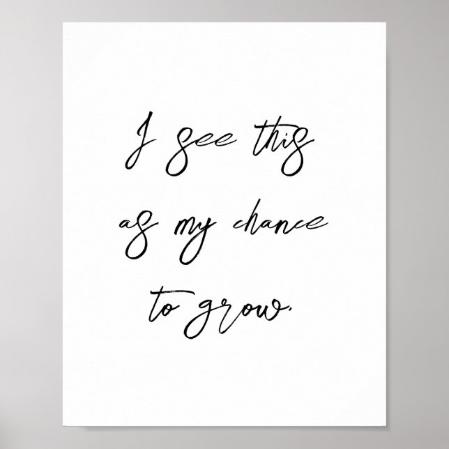 Affiche Citation positive de l'énoncé de succès de l'état  (Devant)