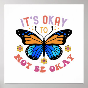 Affiche Citation positive "Il est ok de ne pas être ok"