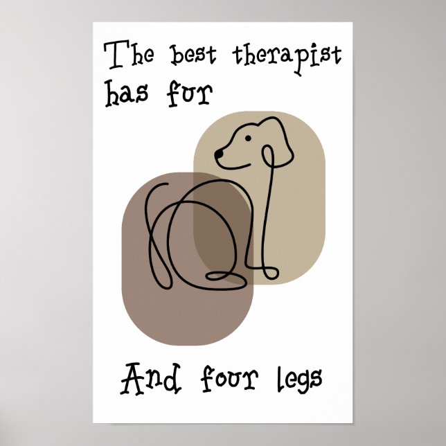 Affiche citation pour amateurs de chiens (Devant)