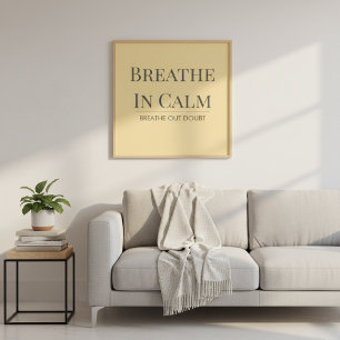 Affiche Citation Respirer Calme Affirmation de Pleine Co