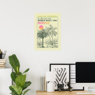 Affiche Citation rétro d'inspiration pour prendre soin de