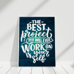 Affiche Citation rétro inspirationnelle "Travaillez sur vo<br><div class="desc">Élevez votre espace avec l'affiche de soumission rétro Inspirationnelle "Travaillez sur vous-même". Avec le message de motivation complet, "Le meilleur projet sur lequel vous travaillerez est vous-même", ce design mêle esthétique rétro et inspiration enrichissante. Parfait pour toute pièce où l'amélioration de soi et la positivité sont essentielles, cette affiche sert...</div>