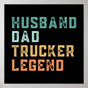 Affiche Citation Retro Vintage Papa Trucker