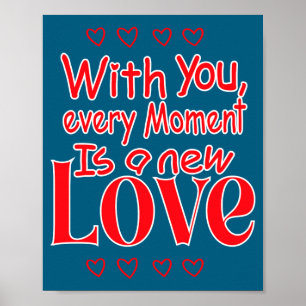 Affiche Citation romantique d'amour pour toujours nouveau