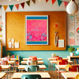 Affiche Citation rose Nouveau Jour Inspirant Inspirété Flo