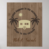 Citation Rustique Brown Wood Funny Camping