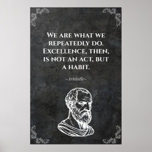Affiche Citation sage d'Aristote. Sagesse
