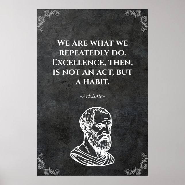 Affiche Citation sage d'Aristote. Sagesse  (Devant)