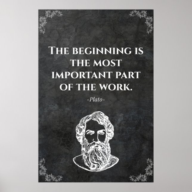 Affiche Citation sage de Platon. Sagesse (Devant)