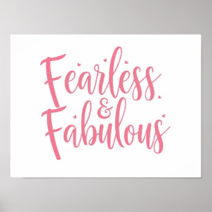 Affiche Citation "Sans peur et fabuleux"