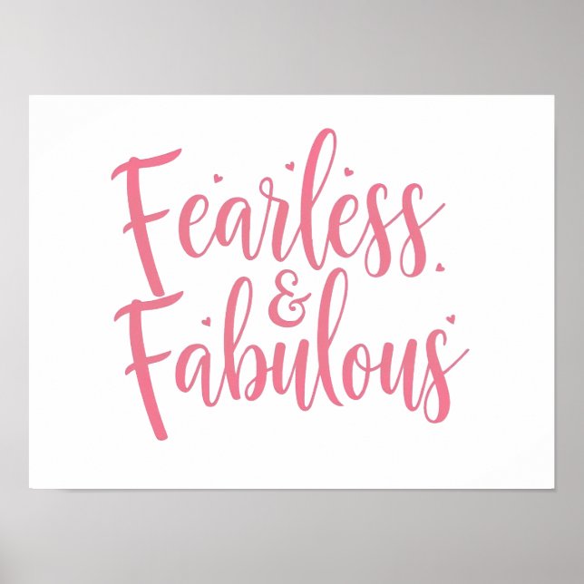 Affiche Citation "Sans peur et fabuleux" (Devant)