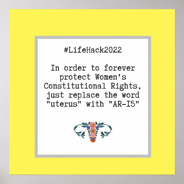 Affiche Citation sarcastique des droits constitutionnels d (Devant)