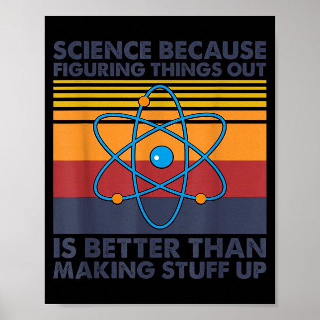 Affiche Citation scientifique drôle Blague de calembour  (Devant)